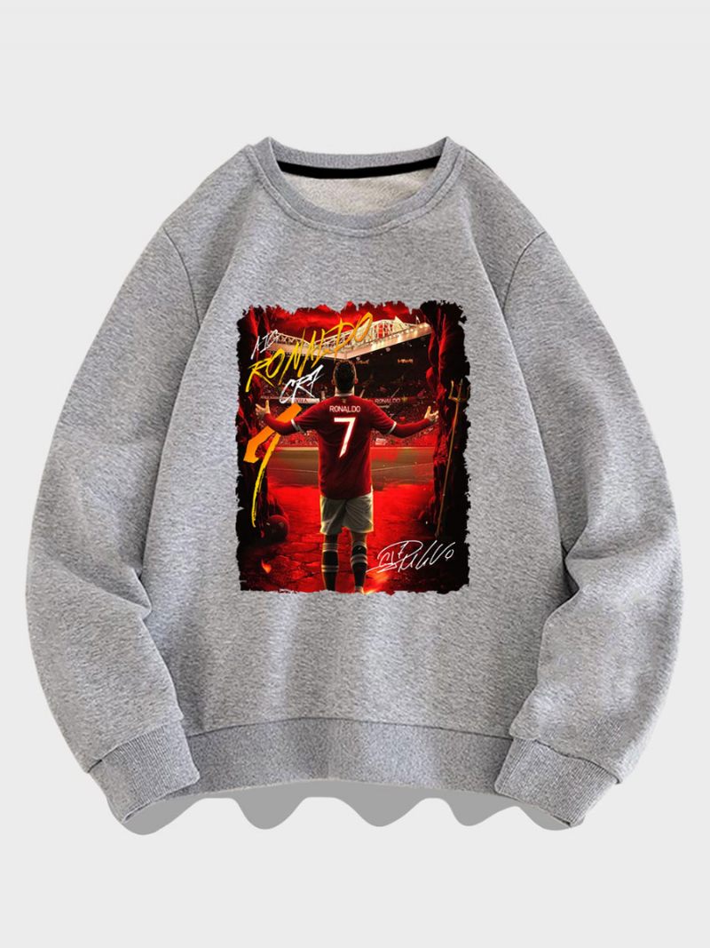 Cristiano Training Sweatshirt Ronaldo Numero 7 Miesten Toppi - Harmaa