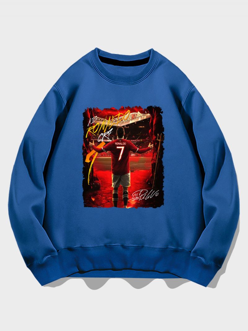 Cristiano Training Sweatshirt Ronaldo Numero 7 Miesten Toppi - Sininen