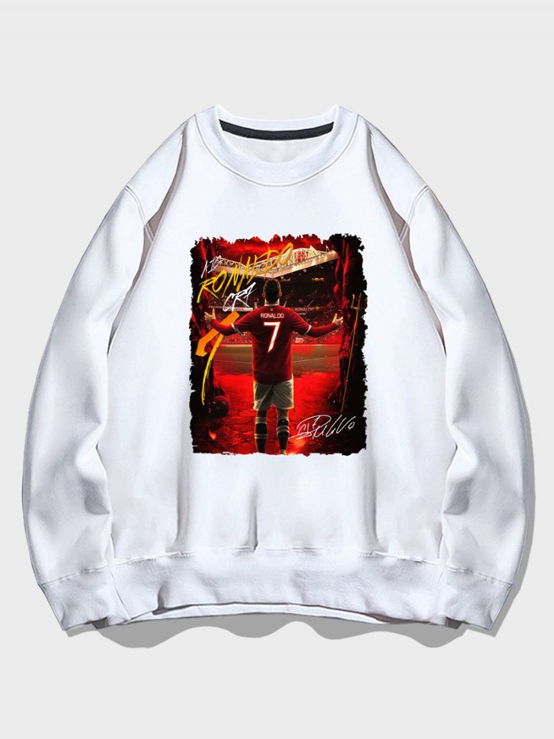 Cristiano Training Sweatshirt Ronaldo Numero 7 Miesten Toppi - Valkoinen