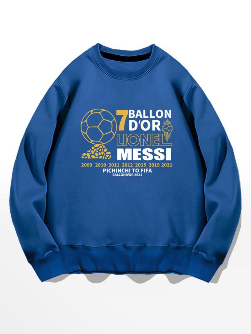 Messi Ballon D'or Sweatshirt Miesten Toppi - Sininen