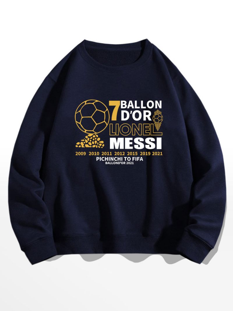 Messi Ballon D'or Sweatshirt Miesten Toppi - Syvänsininen