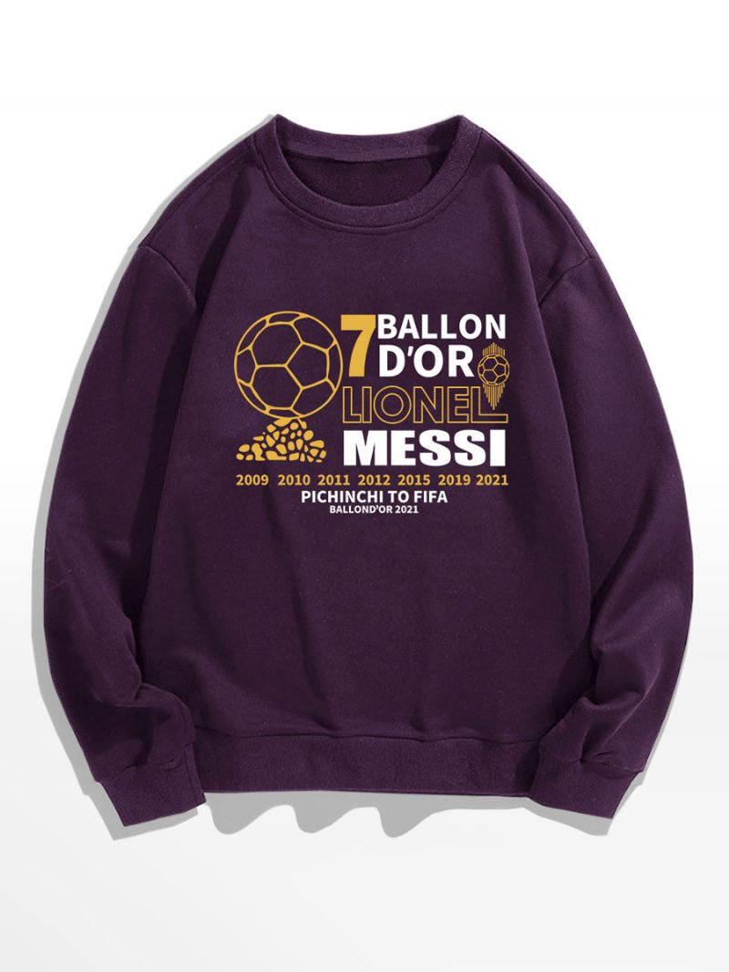 Messi Ballon D'or Sweatshirt Miesten Toppi - Syvä Violetti