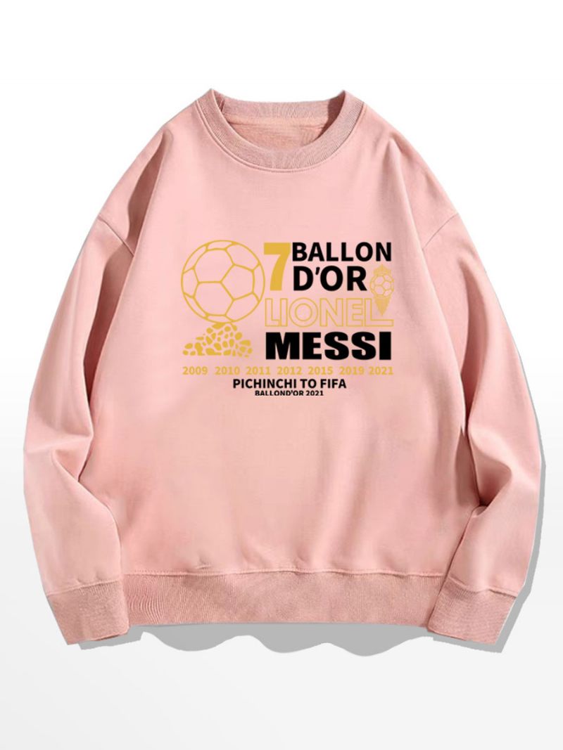 Messi Ballon D'or Sweatshirt Miesten Toppi - Pink