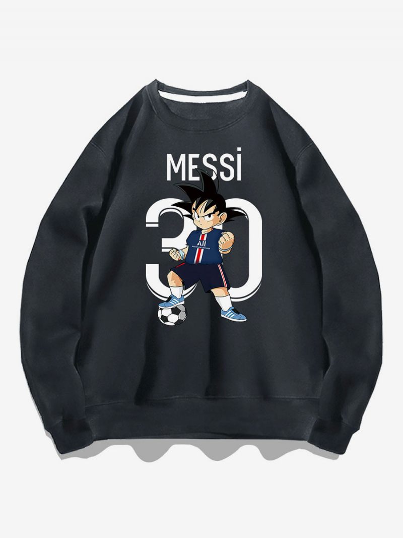 Messi Sweatshirt Miesten Aikuisten Toppi - Syvänharmaa