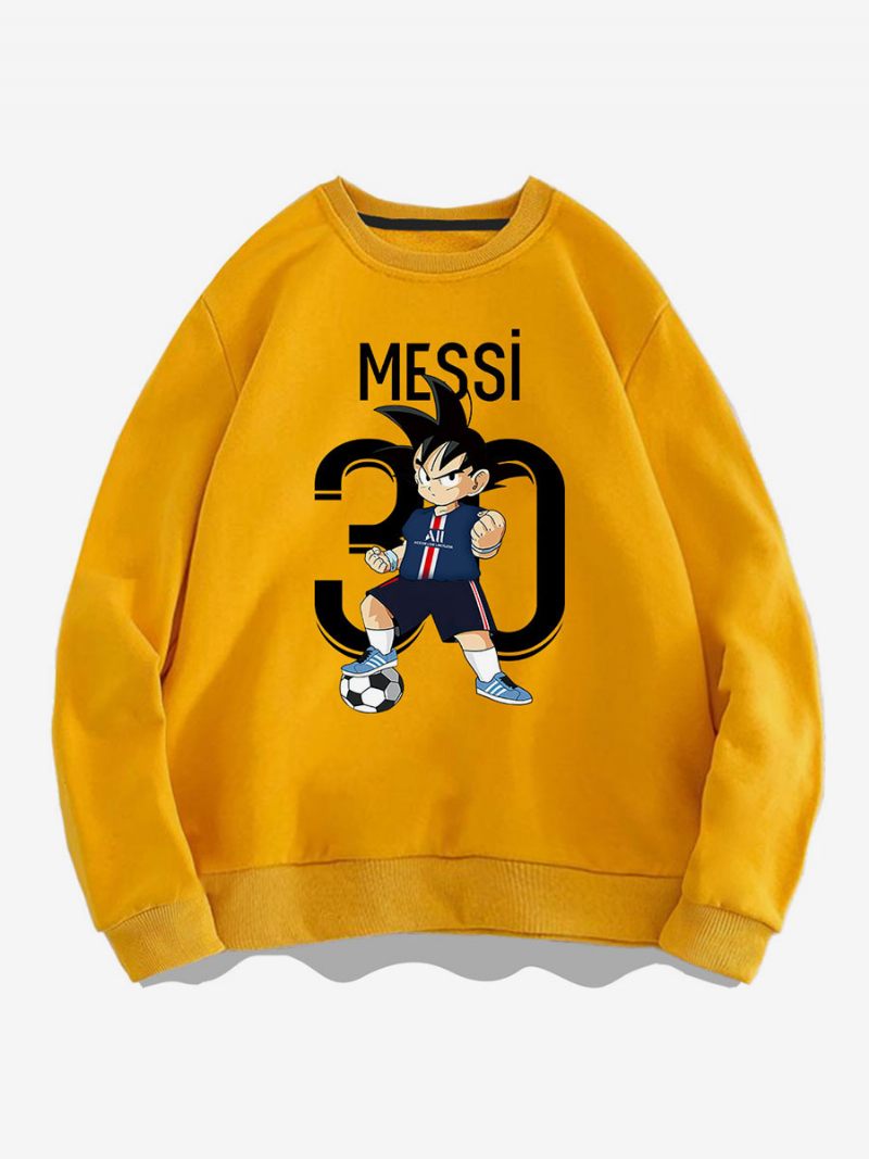 Messi Sweatshirt Miesten Aikuisten Toppi - Keltainen