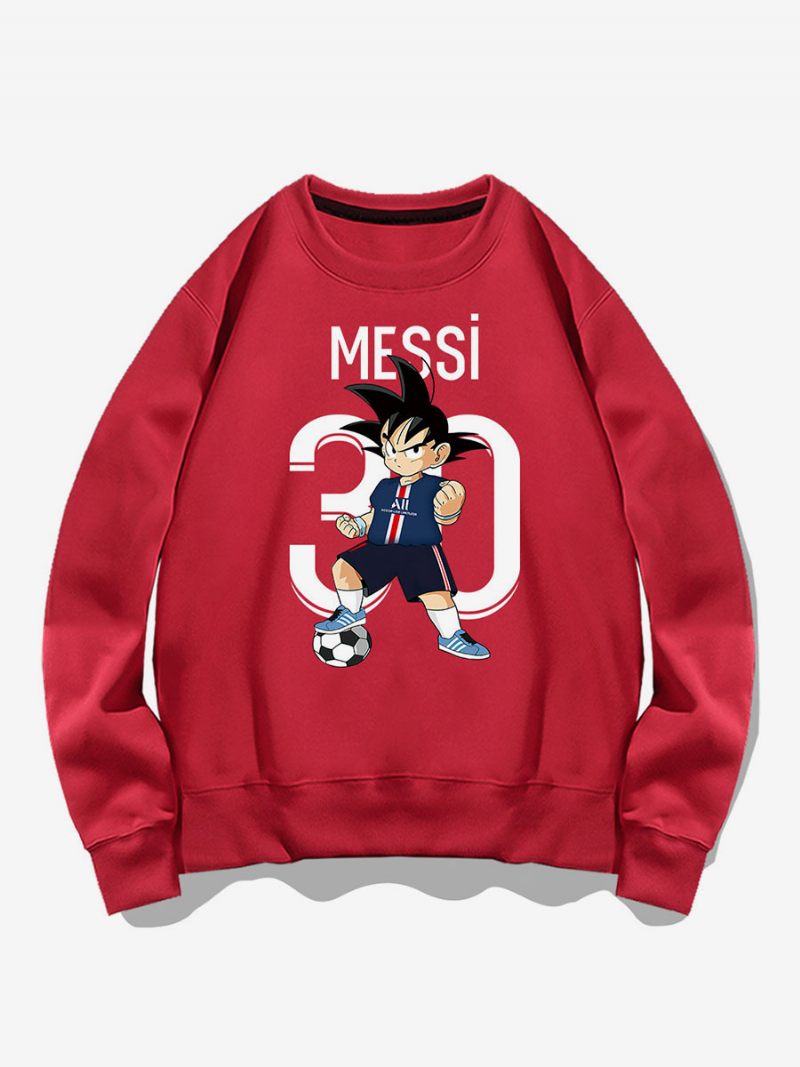 Messi Sweatshirt Miesten Aikuisten Toppi - Punainen