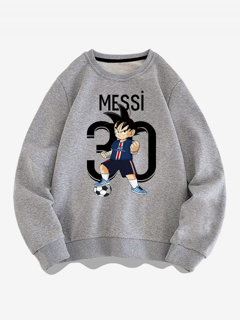 Messi Sweatshirt Miesten Aikuisten Toppi - Vaaleanharmaa