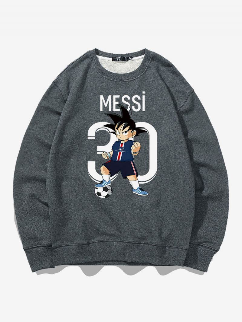 Messi Sweatshirt Miesten Aikuisten Toppi - Harmaa