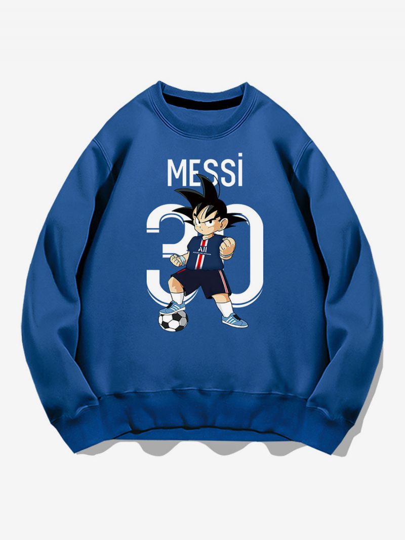 Messi Sweatshirt Miesten Aikuisten Toppi - Sininen