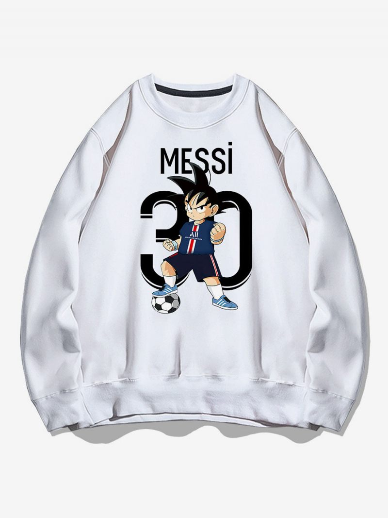 Messi Sweatshirt Miesten Aikuisten Toppi - Valkoinen