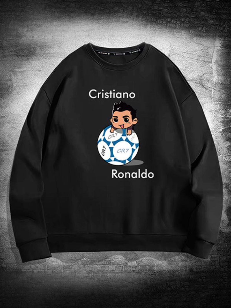 Miesten Ronaldo Sweatshirt Pitkähihainen Toppi