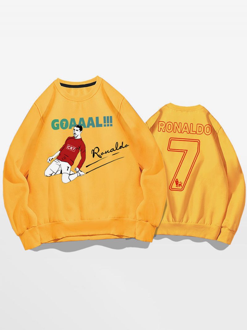 Ronaldo Sweatshirt Miesten Aikuisten Toppi - Keltainen