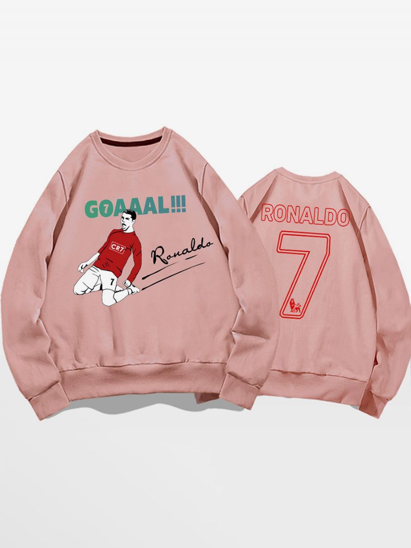 Ronaldo Sweatshirt Miesten Aikuisten Toppi - Pink