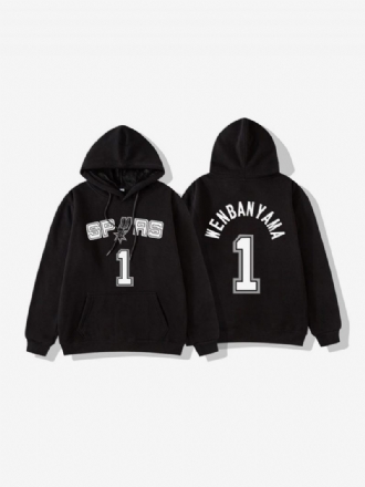 San Antonio Spurs Numero 1 Wembanyama Hoodie Miesten Svetaripaita