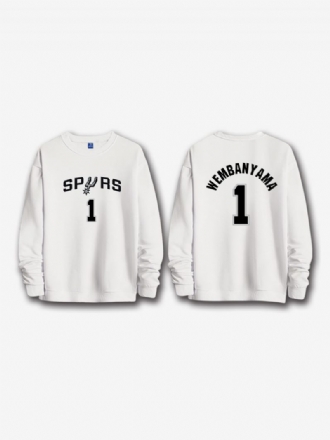 San Antonio Spurs Numero 1 Wembanyama Miesten Svetaripaita