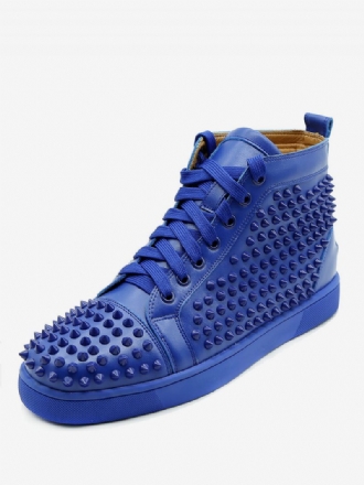 Miesten Blue Rivets High Top Sneakers Rullalautakengät