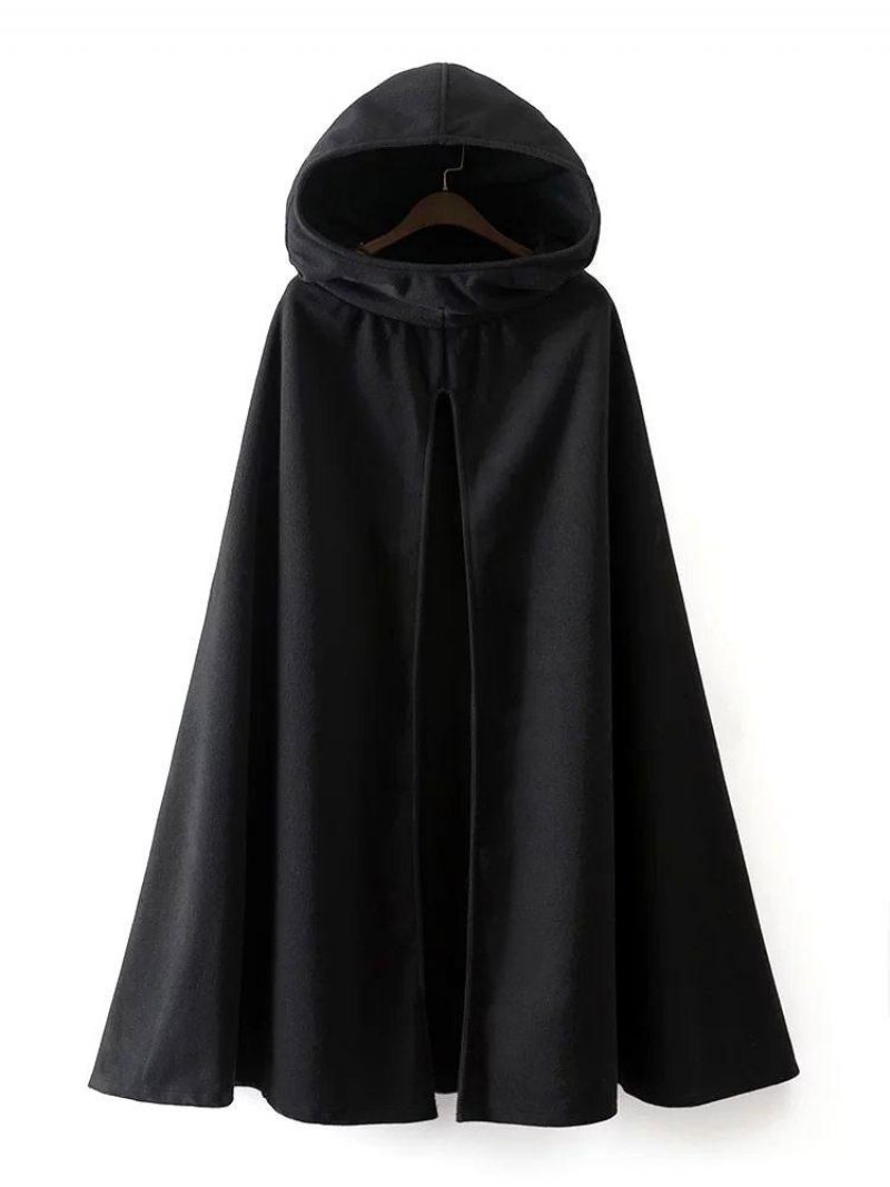 Naisten Takki Cape Hupparitakki Poncho