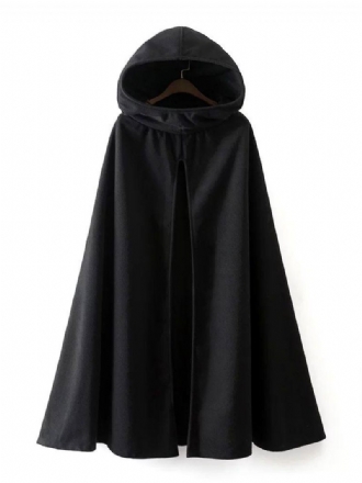 Naisten Takki Cape Hupparitakki Poncho