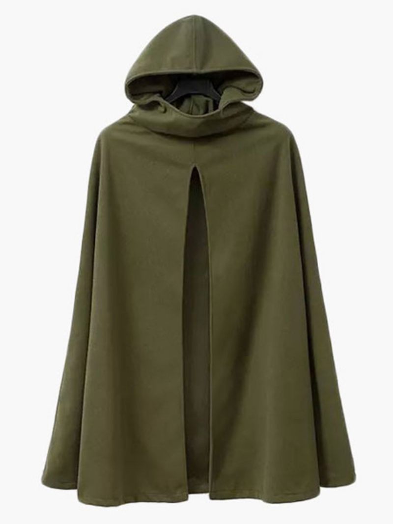 Naisten Takki Cape Hupparitakki Poncho - Hunter Green