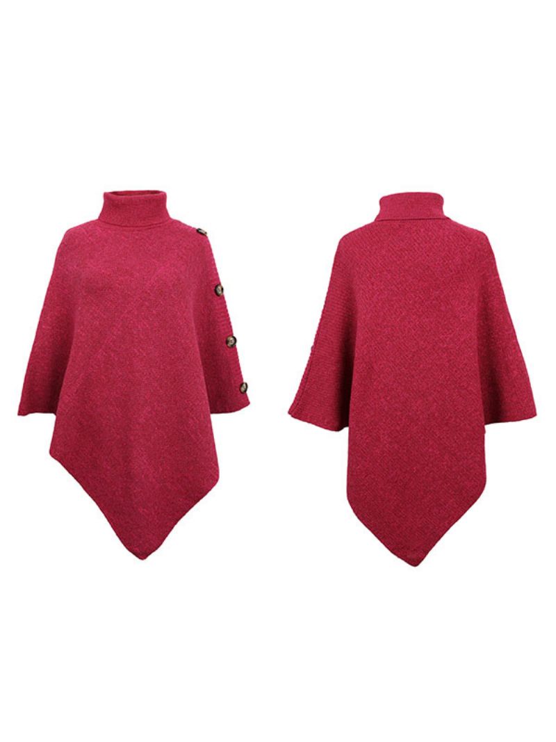 Poncho Naisten High Collar Cape Kevätpäällysvaatteet - Rose