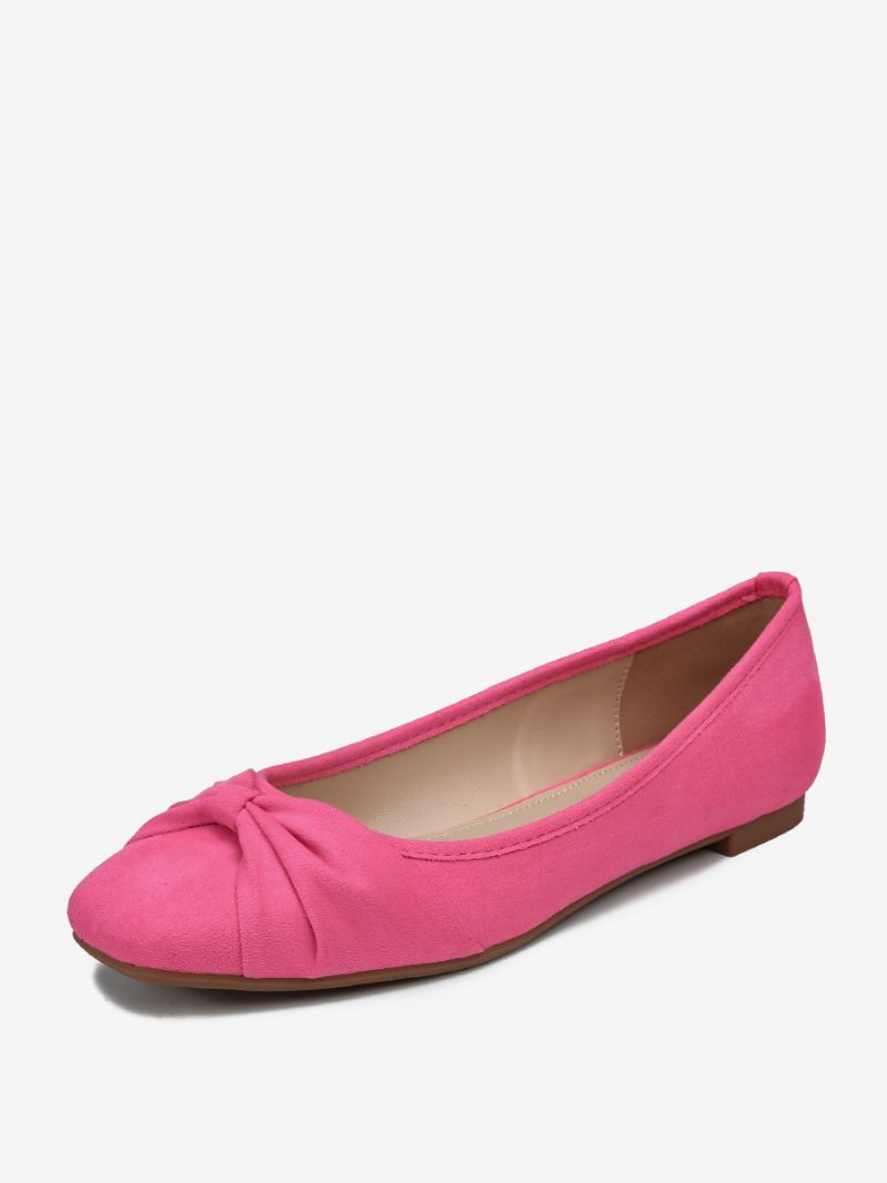 Naisten Ballerina Flats Neliömäiset Toe Jouset Elastinen Kangas Ballet - Ruusu