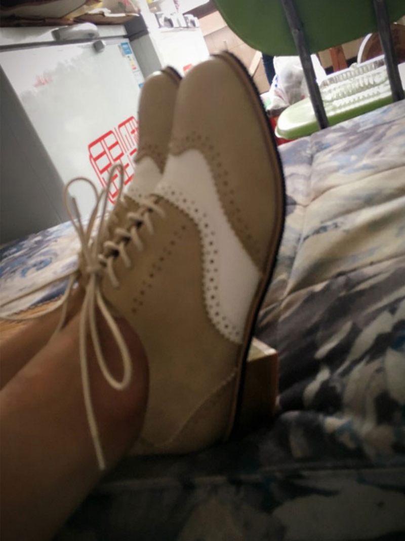 Naisten Korkokengät Oxfords - Beige