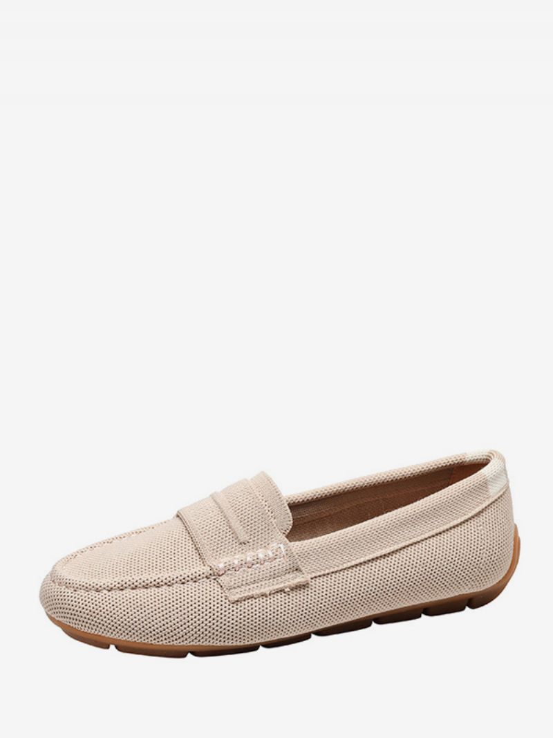 Naisten Mule Loafers Pyöreä Toe Slip On Litteät Pumput - Vaaleankeltainen