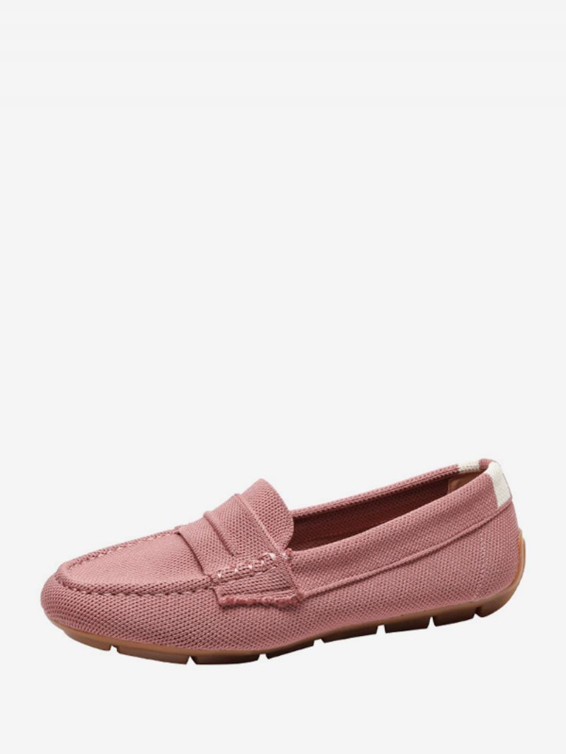 Naisten Mule Loafers Pyöreä Toe Slip On Litteät Pumput - Pink