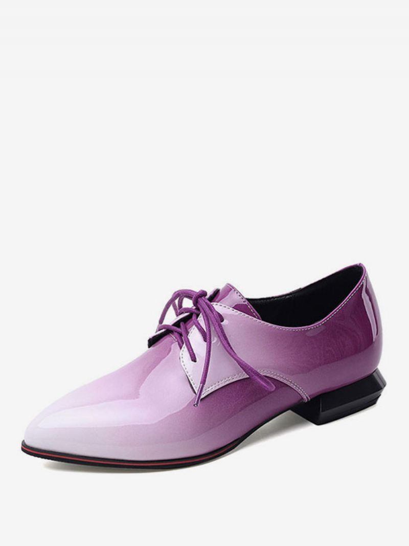 Naisten Ombre Teräväkärkiset Nauhat Oxfords - Purppura