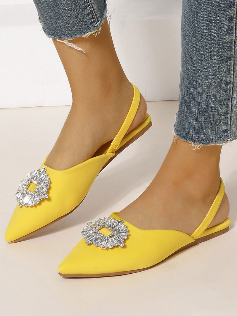 Naisten Strassit Teräväkärkiset Slingback Flats