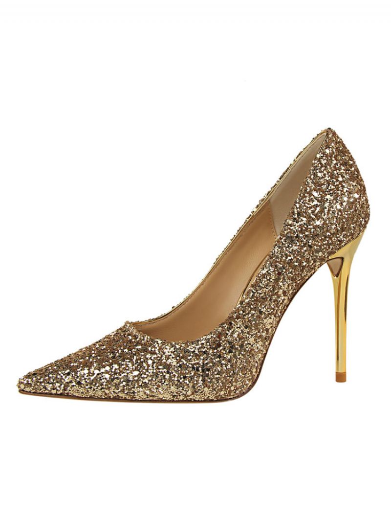 Naisten Glitter Evening Pumps -tanssikengät - Kulta