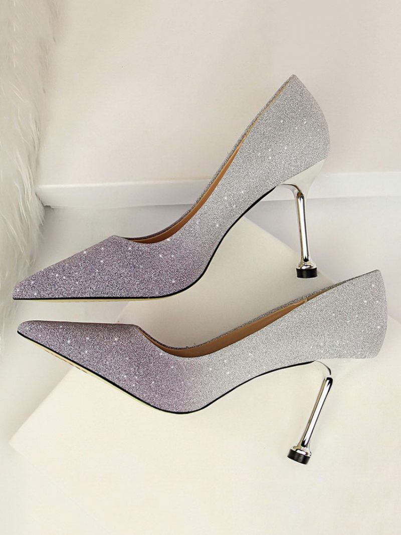 Naisten Glitter Stiletto Heel Pumps -kengät - Laventeli