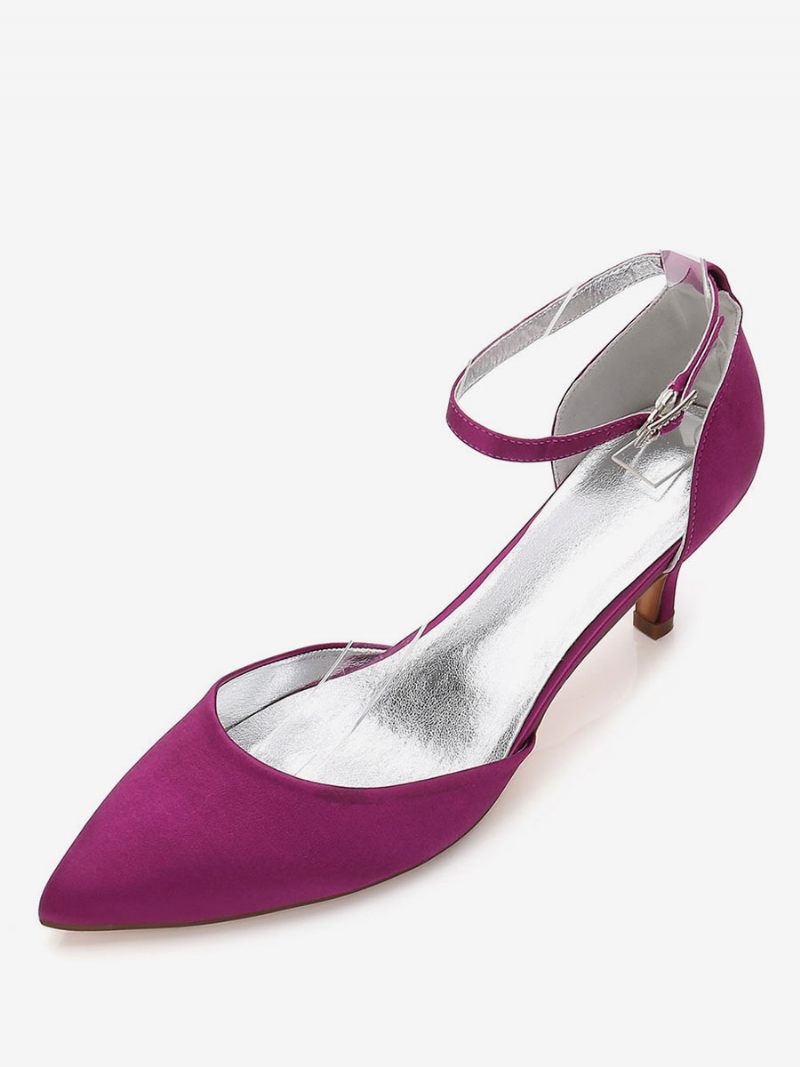 Naisten Hääkengät Nilkkahihna Kitten Heels - Purppura