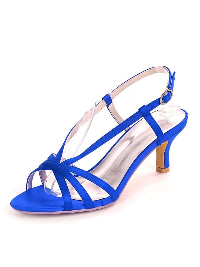 Naisten Hihnat Slingback Kitten Heel -morsiussandaalit