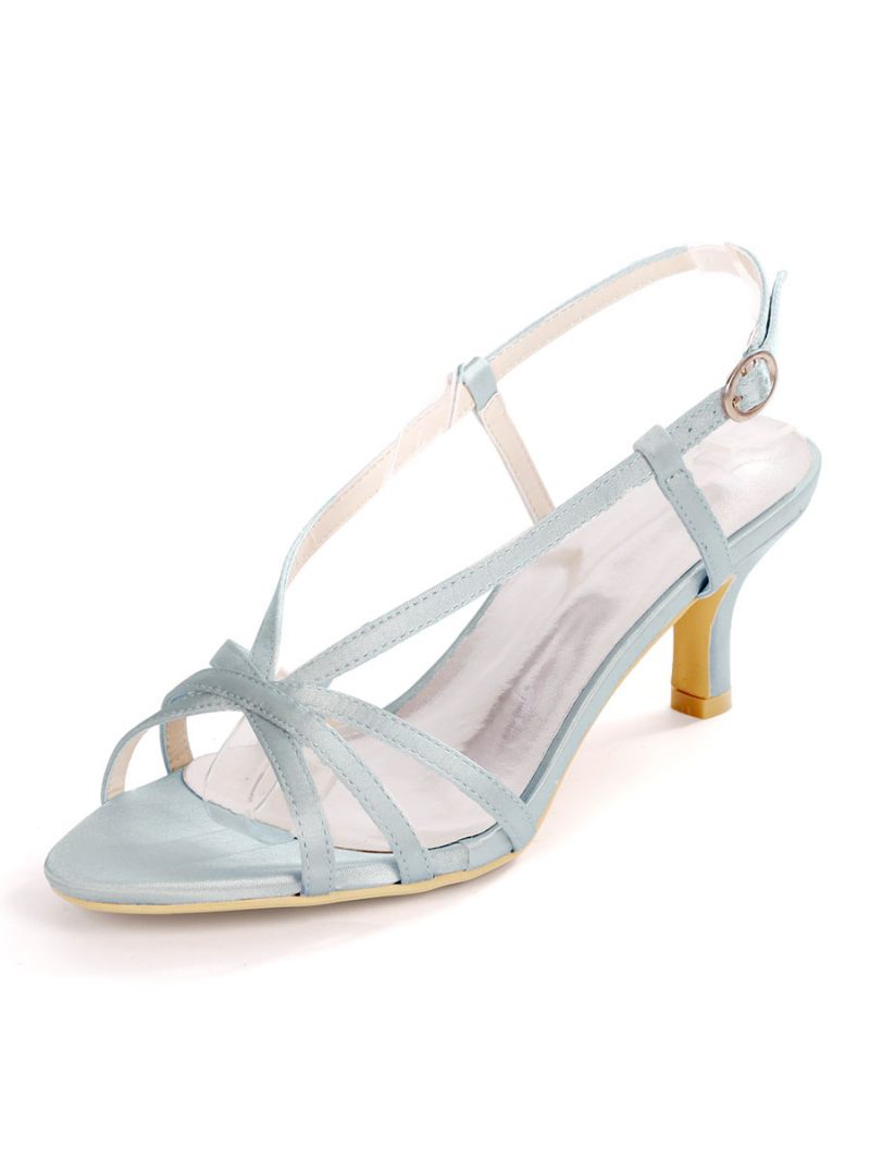 Naisten Hihnat Slingback Kitten Heel -morsiussandaalit - Hopea