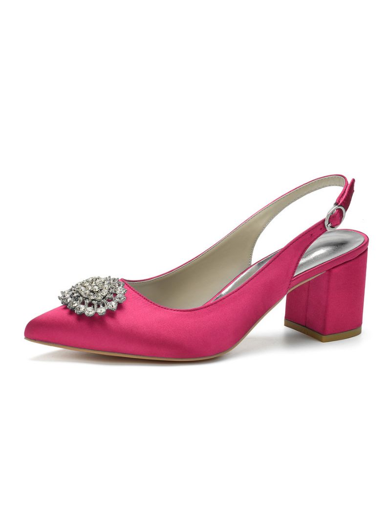 Naisten Matalakorkoiset Slingback-morsiuspumput - Rose