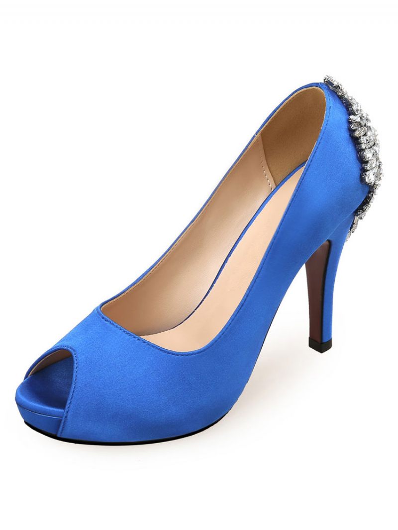 Naisten Peep Toe -morsiuspumput - Sininen