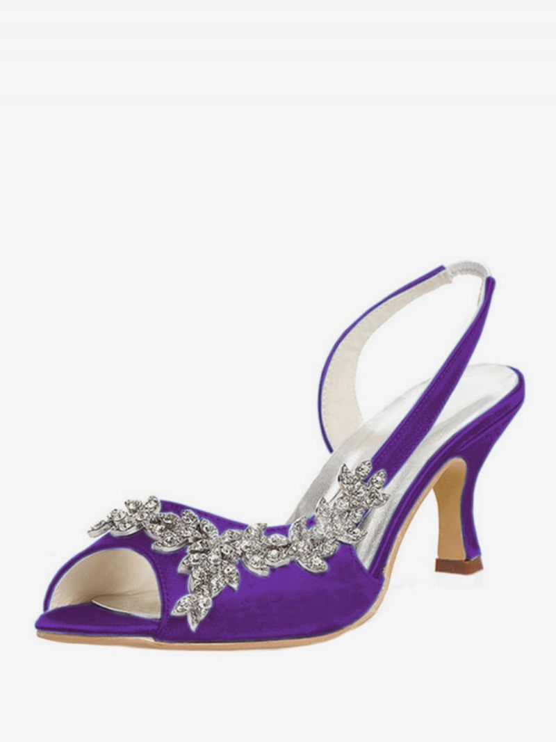 Naisten Strassit Slingback Hääpumput - Syvä Violetti