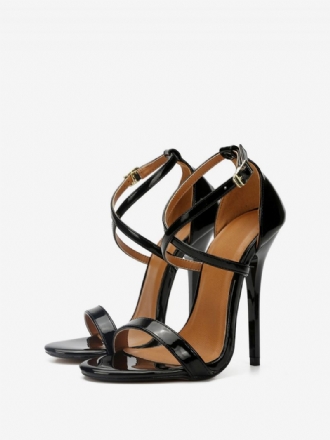 Naisten Cross Strap Stiletto Prom Heel Sandaalit Punainen