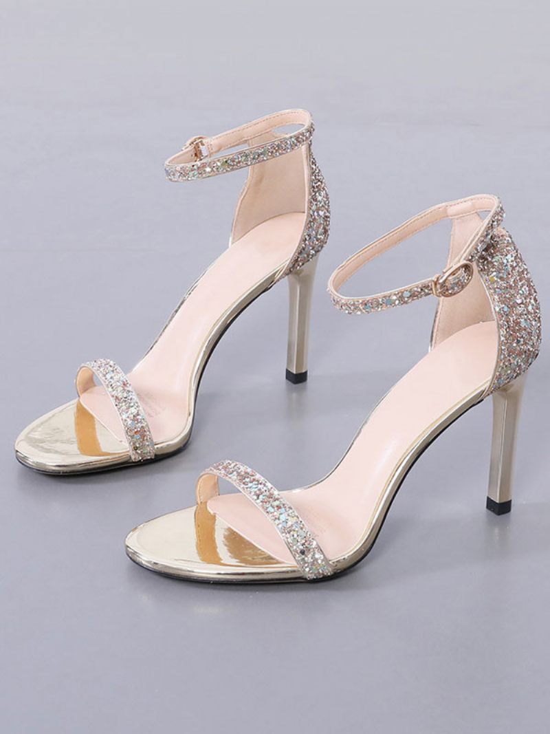 Naisten Glitter Prom Heels High Heel Homecoming -kengät - Kulta