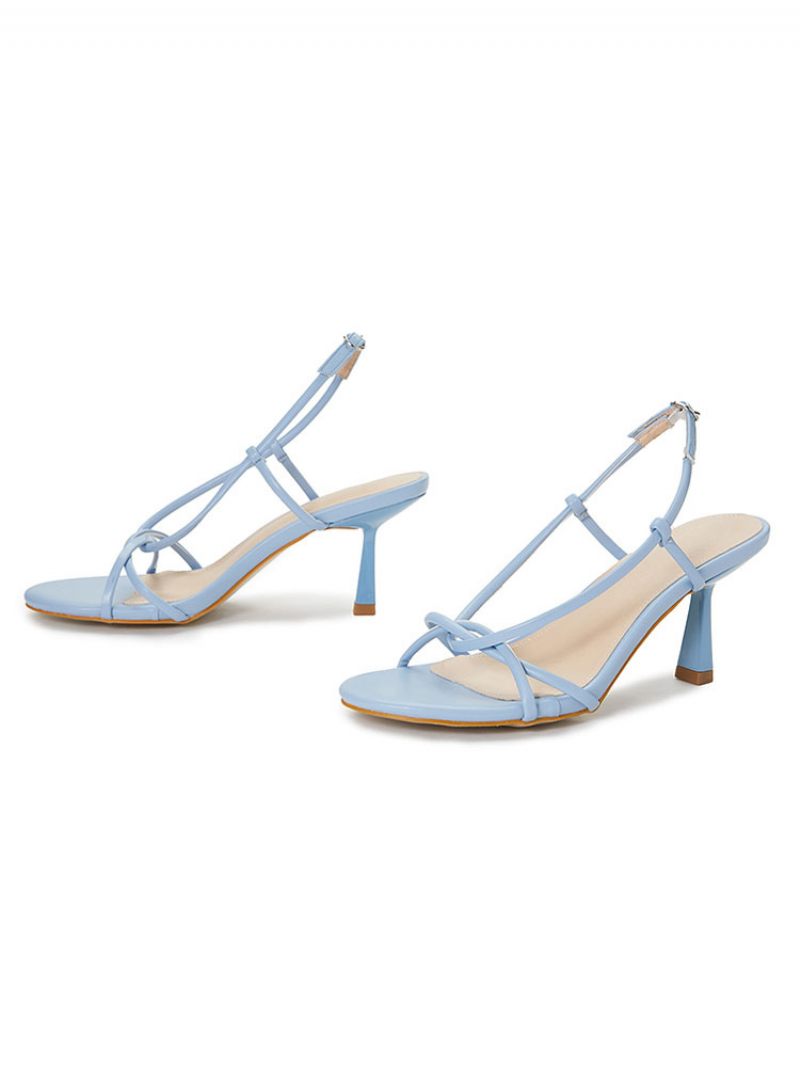 Naisten Strappy Slingback Low Prom Heel Sandaalit - Vaalean Taivaansininen