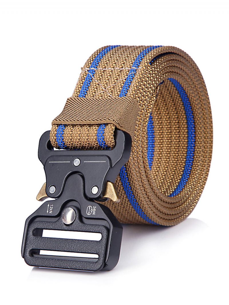 Tyylikäs Vyö Miehille Color Block Polyesteri Khaki Belt