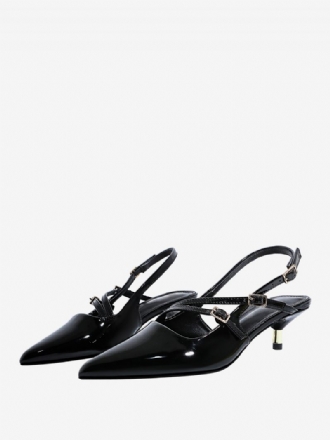 Kitten Heek Pumps Black Slingback -kärkikengät Naisille