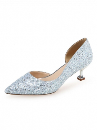 Naisten Glitter Kitten Heels -teräväkärkiset Iltapumput