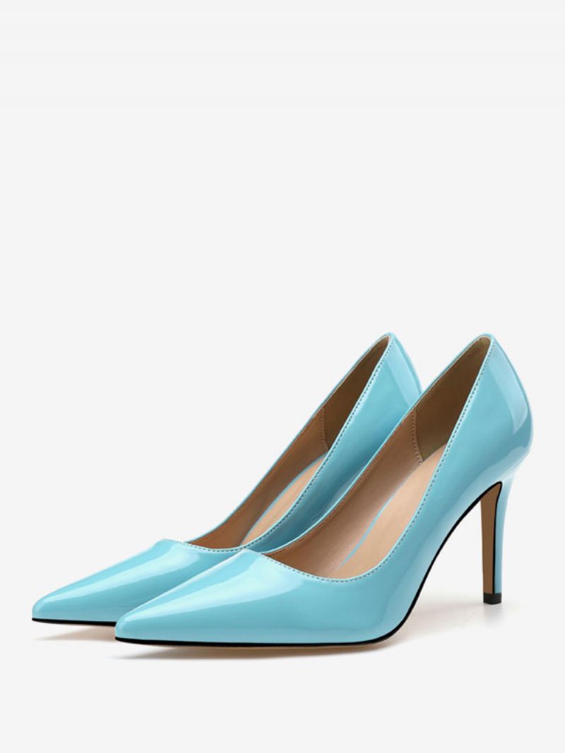 Naisten Korkokengät Matalat Topit Stiletto Heel Pumps Patent Pu Päällinen - Aqua