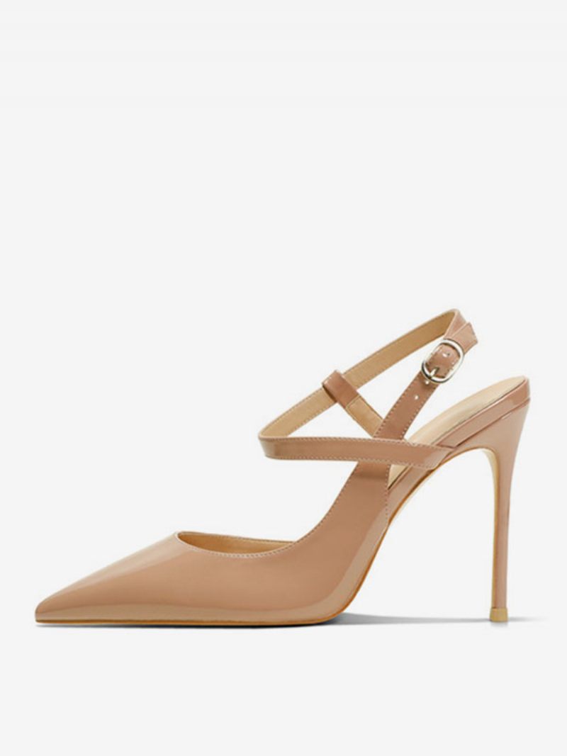 Naisten Korkokengät Mustat Kärkivarvassandaalit Stiletto Heel Slingback Pumps - Keltainen / Punainen