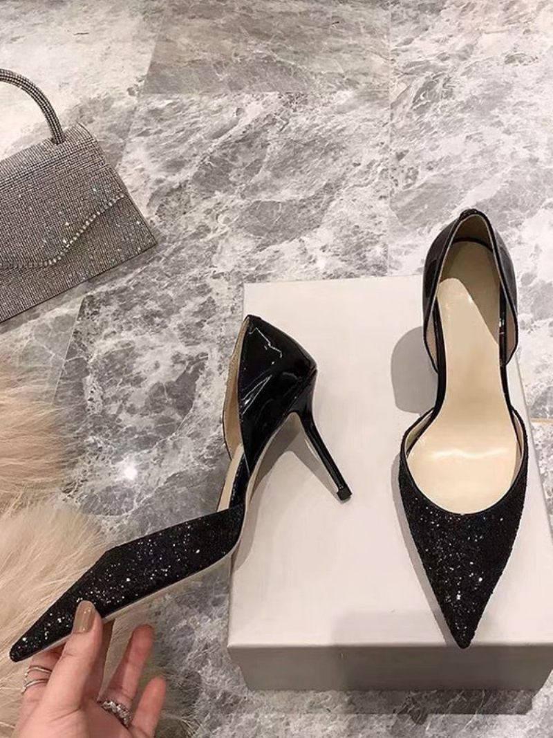 Naisten Korkokengät Nude-kärkikengät Stiletto Heel-mekkokengät - Musta