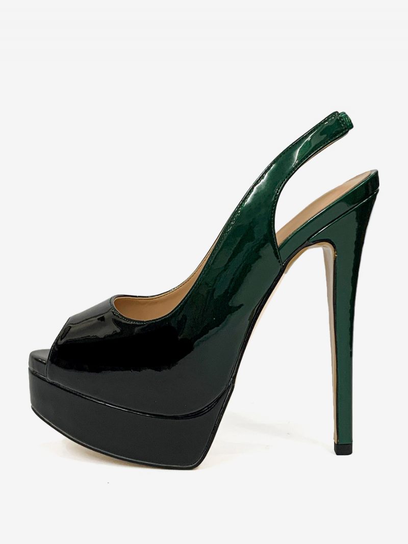 Naisten Korkokengät Peep Toe Platform Stiletto Heel Pumps - Jaettu Väri