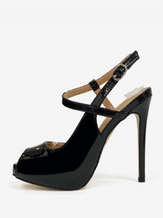 Naisten Korkokengät Peep Toe Stiletto Heel Slingback Pumps