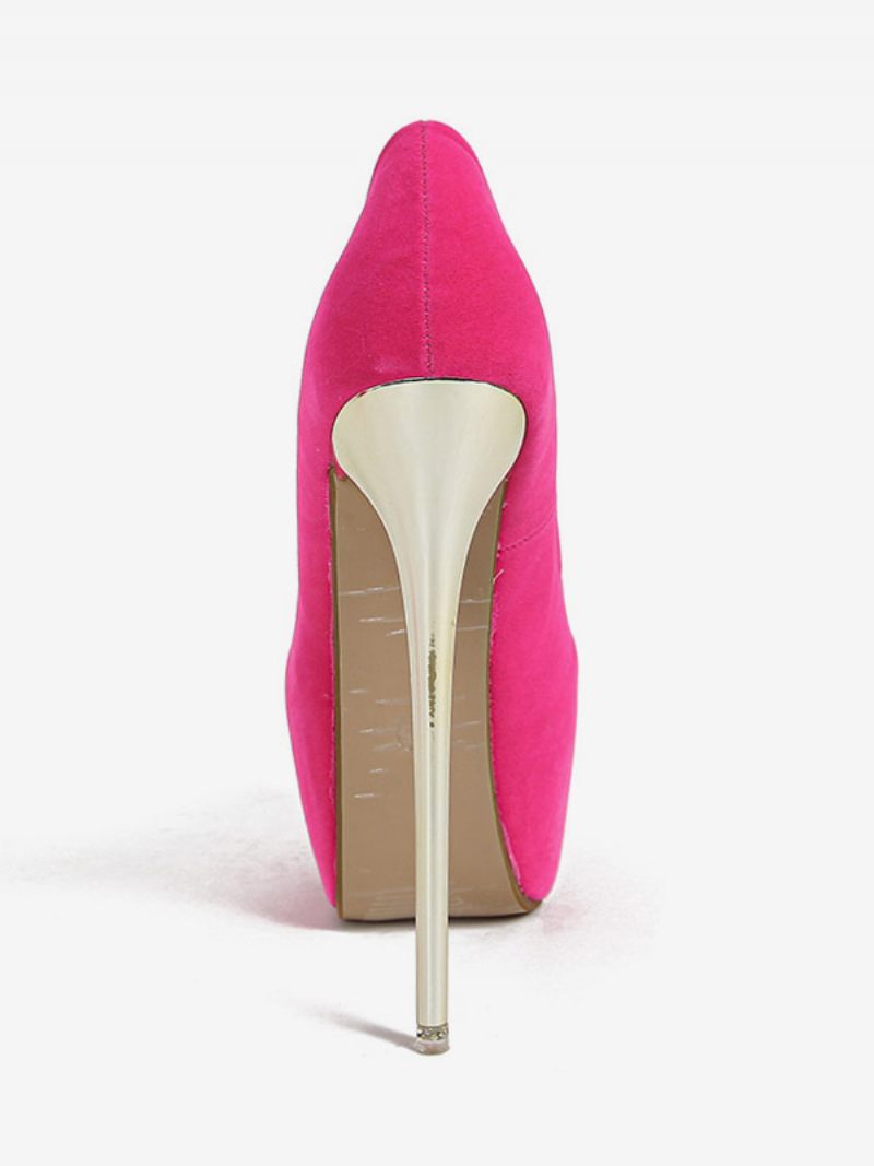 Naisten Korkokengät Sexy Almond Toe Pumps Stiletto Heel Micro Suede Päällinen - Ruusu